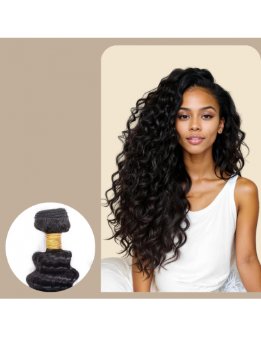 Tissage Vierge Capelli Umani Onda Profonda 7A Brun Foncé 1B 100 Gr Le MVP de beaucoup