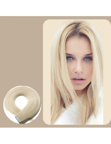 Extensões adesivas / Fitas rectas Blond Platinum JUSQU'A -70%! 